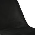 Chaise scandinave Kick Velvet - Noir - Noir