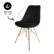 Chaise scandinave Kick - Noir