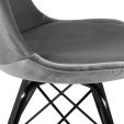 Chaise scandinave Kick Velvet - Gris - Gris