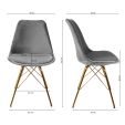 Chaise scandinave Kick - Gris