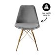 Chaise scandinave Kick - Gris