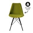 Chaise scandinave Kick Velvet - Vert - Vert