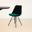 Chaise scandinave Kick Velvet - Vert Foncé - Vert foncé