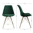 Chaise scandinave Kick - Vert foncé