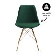 Chaise scandinave Kick - Vert foncé