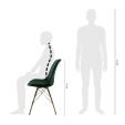 Chaise scandinave Kick - Vert foncé