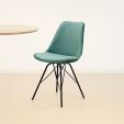 Chaise scandinave Kick Velvet - Vert menthe - Vert menthe