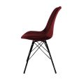 Chaise scandinave Kick Velvet - Rouge - Rouge