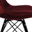 Chaise scandinave Kick Velvet - Rouge - Rouge