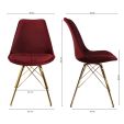 Chaise scandinave Kick - Rouge