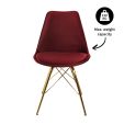 Chaise scandinave Kick - Rouge