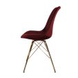 Chaise scandinave Kick - Rouge