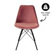 Chaise scandinave Kick Velvet - Rose - Rose