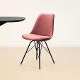 Chaise scandinave Kick Velvet - Rose - Rose