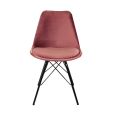 Chaise scandinave Kick Velvet - Rose - Rose