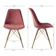 Chaise scandinave Kick - Rose