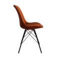 Chaise scandinave Kick Velvet - Orange - Orange