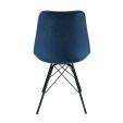 Chaise scandinave Kick Velvet - Bleu Foncé - Bleu foncé