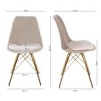 Chaise scandinave Kick - Champagne