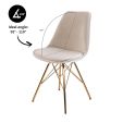 Chaise scandinave Kick - Champagne