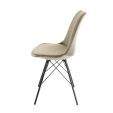Chaise scandinave Kick Velvet - Taupe - Taupe