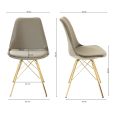 Chaise scandinave Kick - Taupe