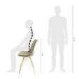 Chaise scandinave Kick - Taupe