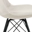 Chaise scandinave Kick Velvet - Ivoire - Ivoire