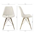 Chaise scandinave Kick - Ivoire