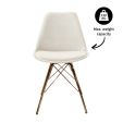 Chaise scandinave Kick - Ivoire