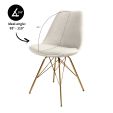 Chaise scandinave Kick - Ivoire