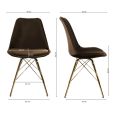 Chaise scandinave Kick - Marron café