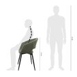 Chaise pour salle à manger Kick Dean - Vert