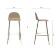 Tabouret de bar Kick Garden Ciro - Beige