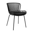 Set de 6 Chaise d’extérieur Kick Lot - Noir