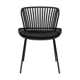 Set de 6 Chaise d’extérieur Kick Lot - Noir