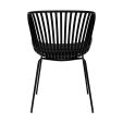 Set de 6 Chaise d’extérieur Kick Lot - Noir