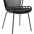 Set de 6 Chaise d’extérieur Kick Lot - Noir