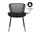 Set de 6 Chaise d’extérieur Kick Lot - Noir