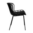 Set de 4 Chaise d’extérieur Kick Lot - Noir