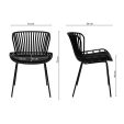 Set de 4 Chaise d’extérieur Kick Lot - Noir