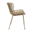 Set de 4 Chaise d’extérieur Kick Lot - Beige