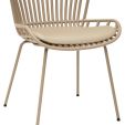 Set de 4 Chaise d’extérieur Kick Lot - Beige