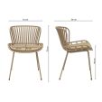 Set de 4 Chaise d’extérieur Kick Lot - Beige