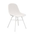 Ensemble de 4 Chaise d’extérieur Kick Sol - Blanc