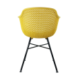 Set de 4 Chaise d’extérieur Kick Indy - Jaune