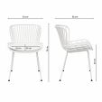 Set de 4 Chaise d’extérieur Kick Lot - Blanc