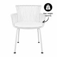 Set de 4 Chaise d’extérieur Kick Otis - Blanc