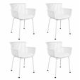 Set de 4 Chaise d’extérieur Kick Otis - Blanc