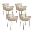 Set de 4 Chaise d’extérieur Kick Otis - Beige